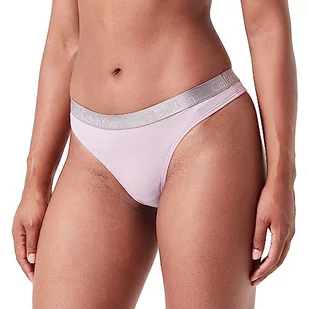 Calvin Klein Stringi damskie, Happy Fioletowy, XL - Majtki damskie - miniaturka - grafika 1