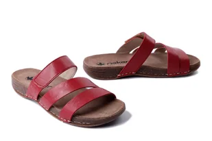 RIEKER 61450-33 red, klapki damskie - Rieker - Klapki i japonki damskie - miniaturka - grafika 1