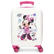 Walizki - Joumma Disney Minnie Party Walizka kabinowa biała 33 x 50 x 20 cm sztywne zapięcie szyfrowe z boku ABS 28,4 L 2 kg 4 koła podwójny bagaż ręczny, biała, walizka kabinowa - miniaturka - grafika 1