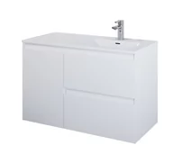 Szafki łazienkowe - Elita 168148 SZAFKA podumywalkowa SPLIT 100 2S L CARGO WHITE MATT PDW - miniaturka - grafika 1