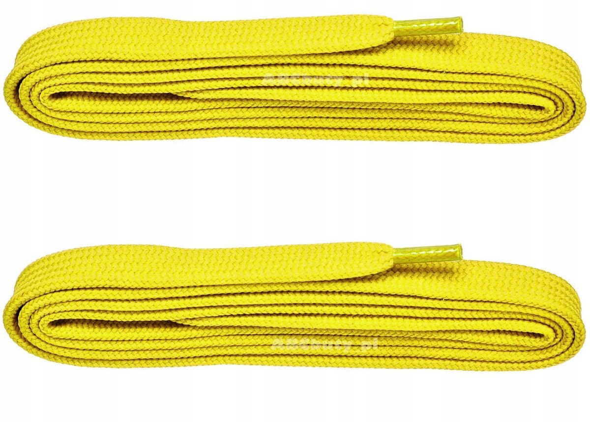 ŻÓŁTE Sznurowadła SZEROKIE 7 mm SPORTOWE kolorowe Płaskie Sznurówki 140 cm