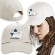 Czapki i chusty sportowe męskie - Czapka Beż Daszek Na Wiosnę BEAUTIFUL FLOWER Wzory - miniaturka - grafika 1