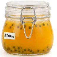 Pojemniki kuchenne - Słoik Szklany 500 ml na Miód Owsianke Przetwory Hermetyczny Słój z Klamrą - miniaturka - grafika 1