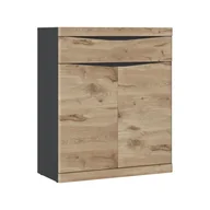 Komody - Komoda SUMGK1 Spring Meble Wójcik Dąb Viking, Antracyt - miniaturka - grafika 1