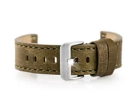 Akcesoria do zegarków - Pasek skórzany do zegarka W48 - PREMIUM - oliwkowy - 22mm + GRAWER - miniaturka - grafika 1