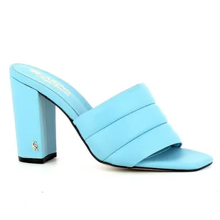 Niebieskie klapki na słupku CARINII - Carinii - Klapki i japonki damskie - miniaturka - grafika 1