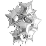 Baby shower i roczek - Balony Foliowe Gwiazdki Srebrne Dekoracja Na Panieński Chrzest Roczek 45cm - miniaturka - grafika 1