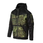 Odzież taktyczna i umundurowanie - Helikon-Tex Bluza z Kapturem ROGUE Hoodie (FullZip) Czarna/ERDL - miniaturka - grafika 1