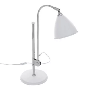 Italux Stojąca LAMPKA biurkowa EVATO MTE2062/1C-WH stołowa LAMPA gabinetowa na regulowanym wysięgniku chrom biała - Lampy stojące - miniaturka - grafika 1