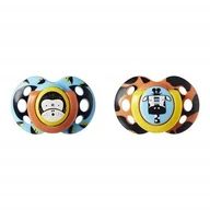 Smoczki uspokajające - Tommee Tippee Smoczek uspokajający FUN BOY 18-36m 2szt. NEW - miniaturka - grafika 1