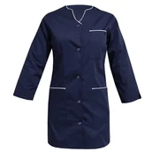 Odzież medyczna - Żakiet medyczny kosmetyczny damski granatowy lamówka biała rękaw 3/4 54 - miniaturka - grafika 1
