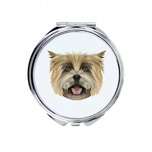 Cairn Terrier Lusterko składane Pies geometryczny - Lusterka do makijażu - miniaturka - grafika 1