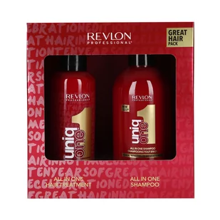 Revlon Professional Professional Uniq One Great Hair Pack zestaw Maseczka do włosów bez spłukiwania 150 ml + szampon 230 ml - Zestawy kosmetyków damskich - miniaturka - grafika 1