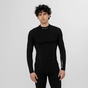 Męskie legginsy termoaktywne Brubeck Extreme Wool - czarne - BRUBECK - Spodnie sportowe męskie - miniaturka - grafika 1