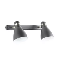 Lampy sufitowe - Delta lampa sufitowa (spot) 2-punktowa czarna/srebrna A6010-2A - miniaturka - grafika 1