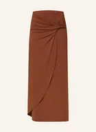 Spódnice - Somethingnew Spódnica Satynowa Snmila braun - miniaturka - grafika 1
