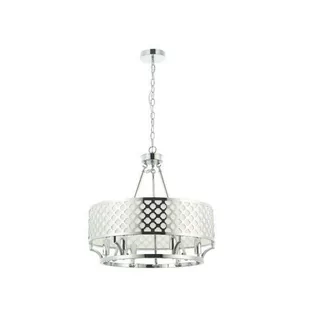 LAMPA WISZĄCA VERNO CROMO srebrna metalowa w stylu nowoczesnym - Lampy sufitowe - miniaturka - grafika 1