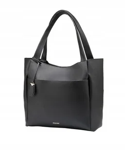 Torebka Damska Shopper Na Ramię Duża Mieści A4 PUCCINI Czarna BML030 1 - Torebki damskie - miniaturka - grafika 1
