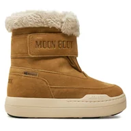 Buty dla chłopców - Śniegowce Moon Boot Junior Park Dtrap Boot Suede 80D3440040 Brązowy - miniaturka - grafika 1