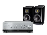 Zestawy stereo - Yamaha R-N1000A (srebrny) + Vela BS403 (czarny) - miniaturka - grafika 1