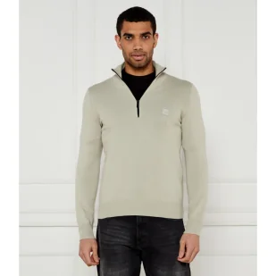 BOSS ORANGE Sweter Kanobix_S Regular Fit z dodatkiem kaszmiru - Swetry męskie - miniaturka - grafika 1