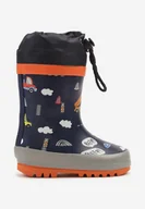 Kalosze damskie - Granatowe Kalosze w Samochody Iffielise - miniaturka - grafika 1