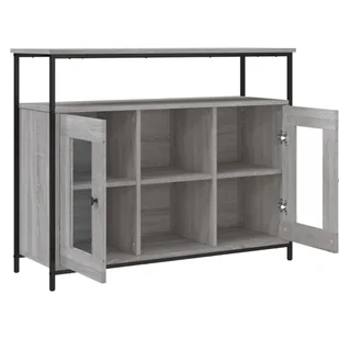 Szafka, szary dąb sonoma, 100x35x80 cm, materiał drewnopochodny Lumarko! - Szafki do salonu Szafka, szary dąb sonoma, 100x35x80 cm, materiał drewnopochodny Lumarko! - Szafki do salonu - miniaturka - grafika 6