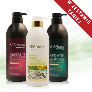 Zestaw SpaPharma szampon + odżywka do włosów z keratyną + żel pod prysznic z aloesem ylang - Zestawy kosmetyków damskich - miniaturka - grafika 1