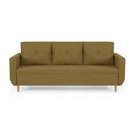 Sofy i kanapy - Kanapa sofa 3 os z funkcją spania DORO żółta - miniaturka - grafika 1