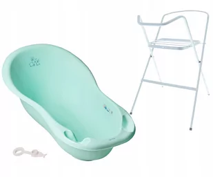 WANNA DLA DZIECKA ZESTAW 3w1 TEGA BABY WANIENKA 102cm + KOREK + STOJAK - Wanienki dla dzieci - miniaturka - grafika 1