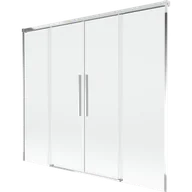 Parawany nawannowe - Mexen Rox parawan nawannowy 2-skrzydłowy rozsuwany 170 x 150 cm, transparent, chrom - 8C9-170-002-01-00 - miniaturka - grafika 1