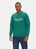 Bluzy męskie - Pepe Jeans Bluza Dumas PM582832 Zielony Regular Fit - miniaturka - grafika 1