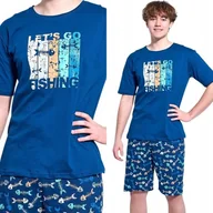 Piżamy damskie - PIŻAMA Młodzieżowa CORNETTE 551 Fish L 182 Granatowy - miniaturka - grafika 1