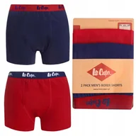 Majtki męskie - Lee Cooper Bokserki Męskie 9542 Navy Red XXL - miniaturka - grafika 1