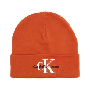 CALVIN KLEIN JEANS Czapka MONOLOGO EMBRO BEANIE - Czapki męskie - miniaturka - grafika 1