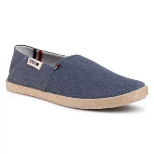 Espadryle damskie - Espadryle TOMMY JEANS - Summer Jean Shoe EM0EM00524  Grey Dusk PO7 - grafika 1