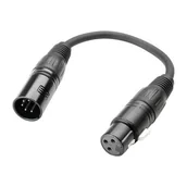 Adaptery i przejściówki - Unbekannt Adam Hall Cables 3 STAR DGF 0020 - DMX adapter XLR męski 5-biegunowy na XLR żeński 3 bieguny 0,2 m K3DGF0020 - miniaturka - grafika 1