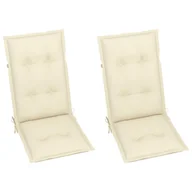 Poduszki ogrodowe - vidaXL Poduszki na krzesła ogrodowe 2 szt. kremowe 120x50x7 cm 314239 - miniaturka - grafika 1