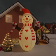 Ozdoby bożonarodzeniowe - vidaXL Nadmuchiwany bałwan z oświetleniem LED, 630 cm - miniaturka - grafika 1