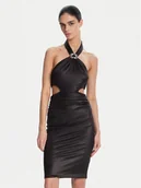 Sukienki - Fracomina Sukienka koktajlowa FQ25SD1001W798T4 Czarny Slim Fit - miniaturka - grafika 1