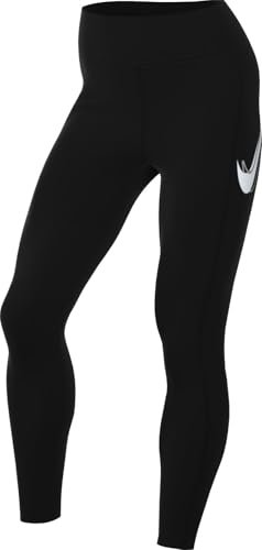 Nike Legginsy Fast 7/8 ze średnim stanem dla kobiet, czarne, HV8555-010, S