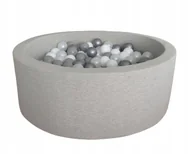 Suche baseny - Suchy basen z piłeczkami 30x90 Jasnoszary + 200szt - DOWOLNY MIX - miniaturka - grafika 1