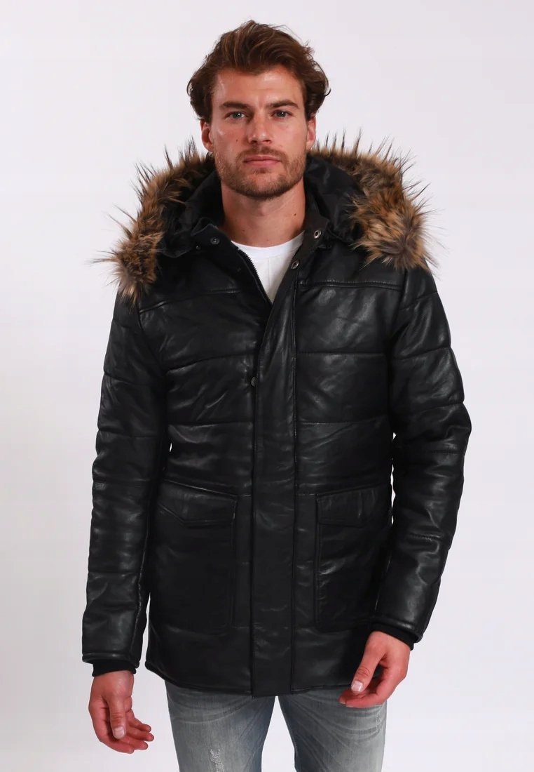 Lee Cooper Bomber kurtka męska odpinany Kołnierz Kolor Czarny R.L