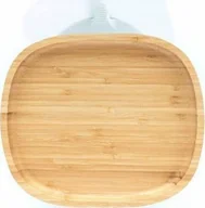 Miseczki i talerzyki dla dzieci - ECO RASCALS ECORASCALS Talerzyk bambusowy zprzyssawką różowy - miniaturka - grafika 1