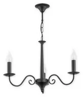 Lampy sufitowe - Lemir Asti żyrandol 3 pł. / czarny matowy O2893 W3 CZA - miniaturka - grafika 1