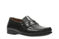 Półbuty męskie - Claude Aston [black leather] - rozmiar 48 - miniaturka - grafika 1