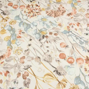 Prostokątny bawełniany obrus plamoodporny z wzorem Suche kwiaty Brązowe - Obrusy i serwetki - miniaturka - grafika 1