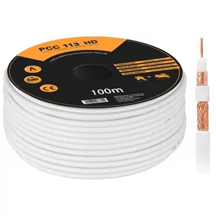 Kabel koncentryczny RG6U PCC113-100  CU+CU+CU HD 100m LIBOX - Kable - miniaturka - grafika 1