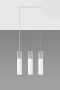 Sollux Lighting Lampa wisząca BORGIO 3L biały - Lampy sufitowe - miniaturka - grafika 1