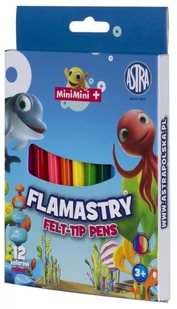 Astra Flamastry MiniMini+ 12 kolorów - Przybory szkolne - miniaturka - grafika 1